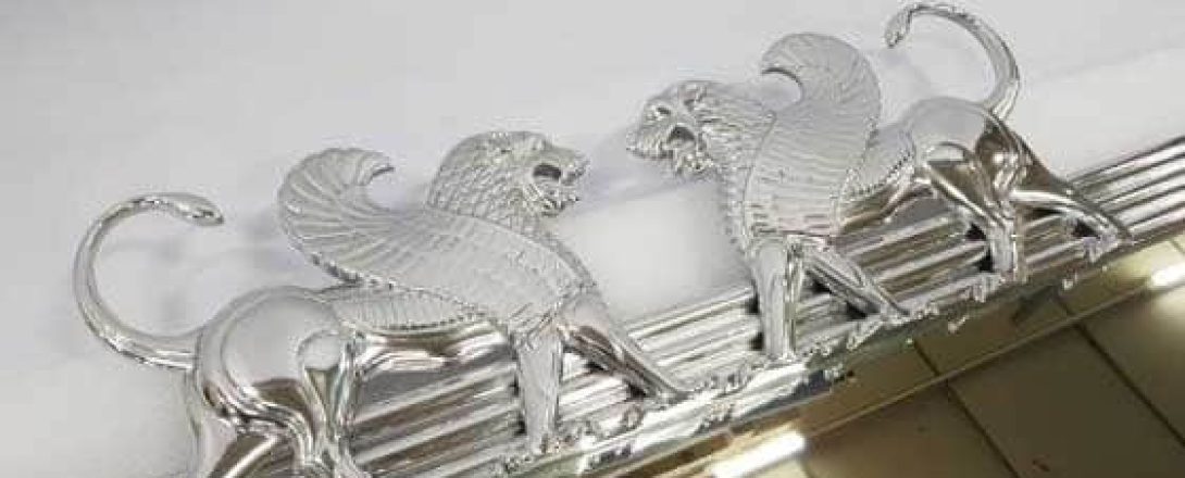 aluminium metal work art mirror