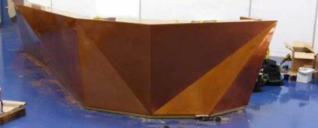 furniture metal work copper desk